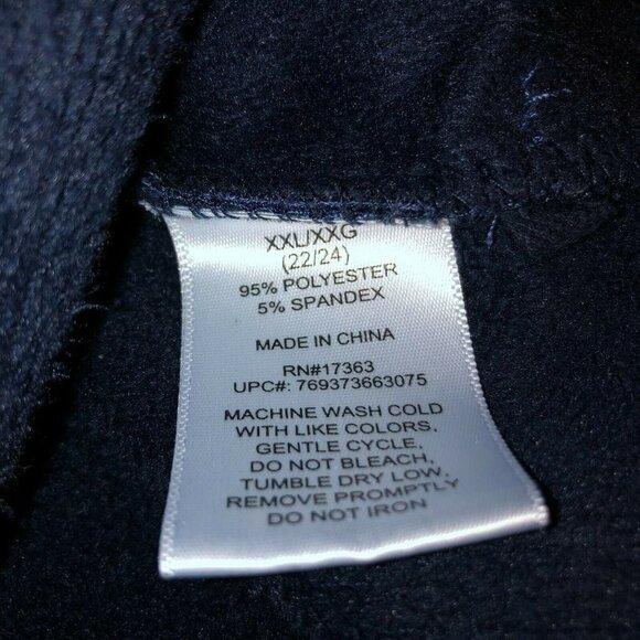 Cuddl Duds XXL Blue Zipper Front Sherpa Jacket - Picture 7 of 7